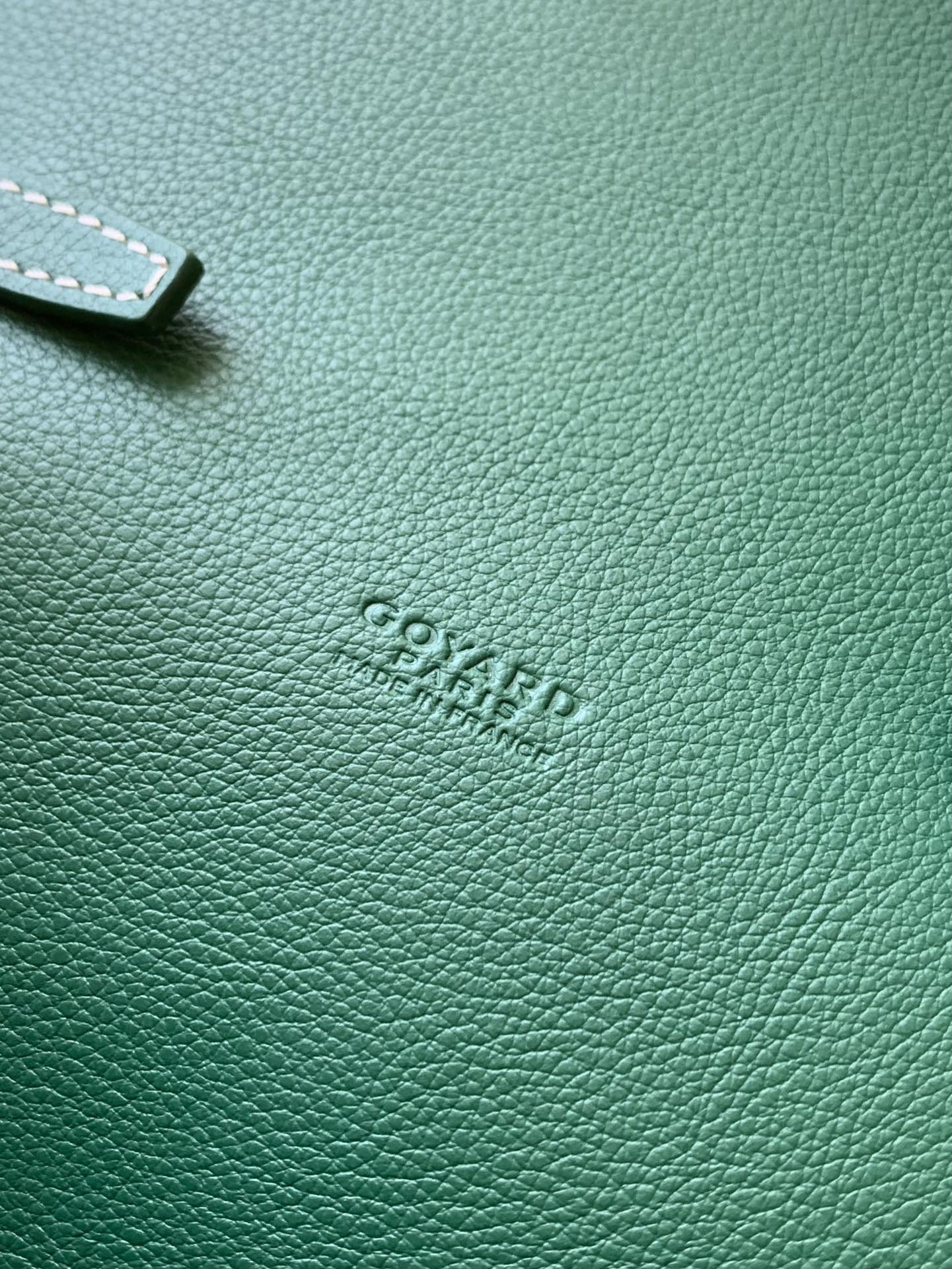 PORTEFEUILLE-POCHETTE CHYPRE 21 EN TOILE GOYARDINE VERTE ET CUIR DE VEAU