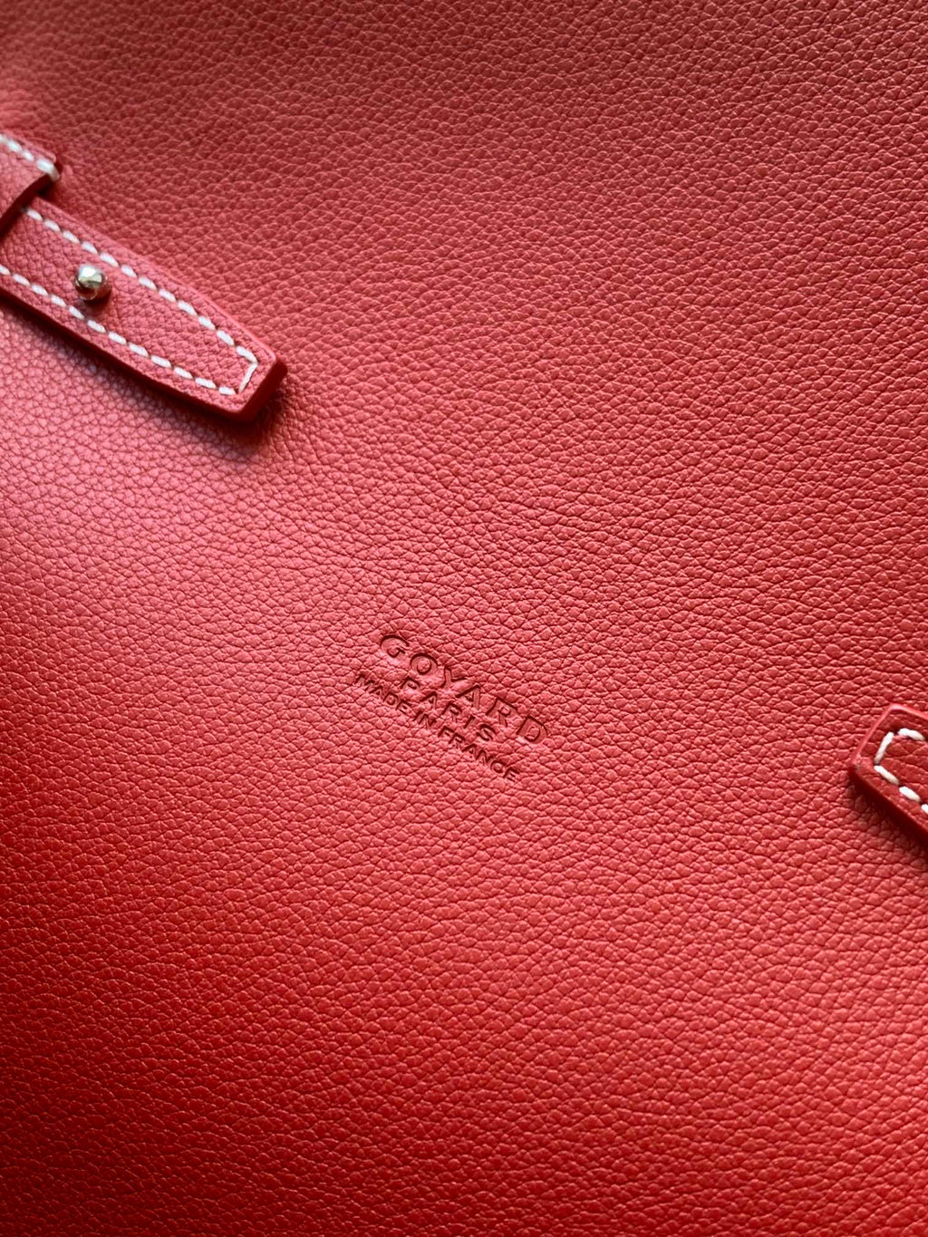 PORTEFEUILLE-POCHETTE CHYPRE 21 EN TOILE GOYARDINE ROUGE CLASSIQUE ET CUIR DE VEAU