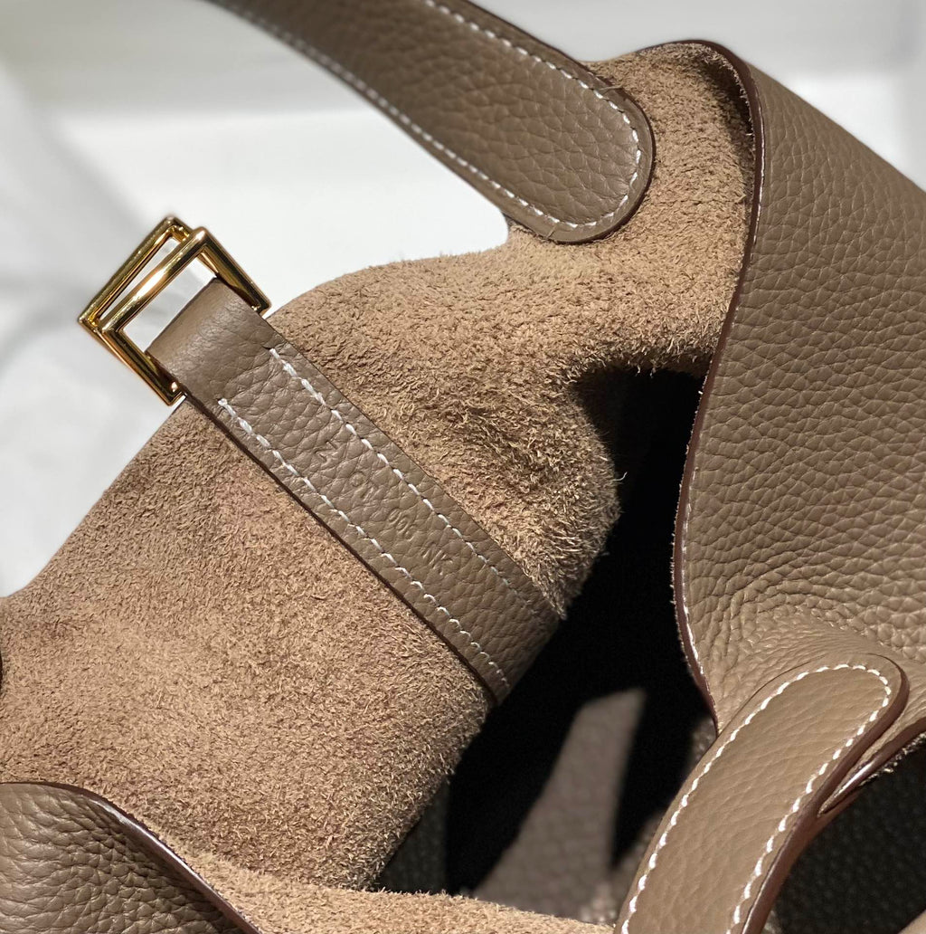 PICOTIN LOCK ETOUPE TOGO CUIR QUINCAILLERIE OR