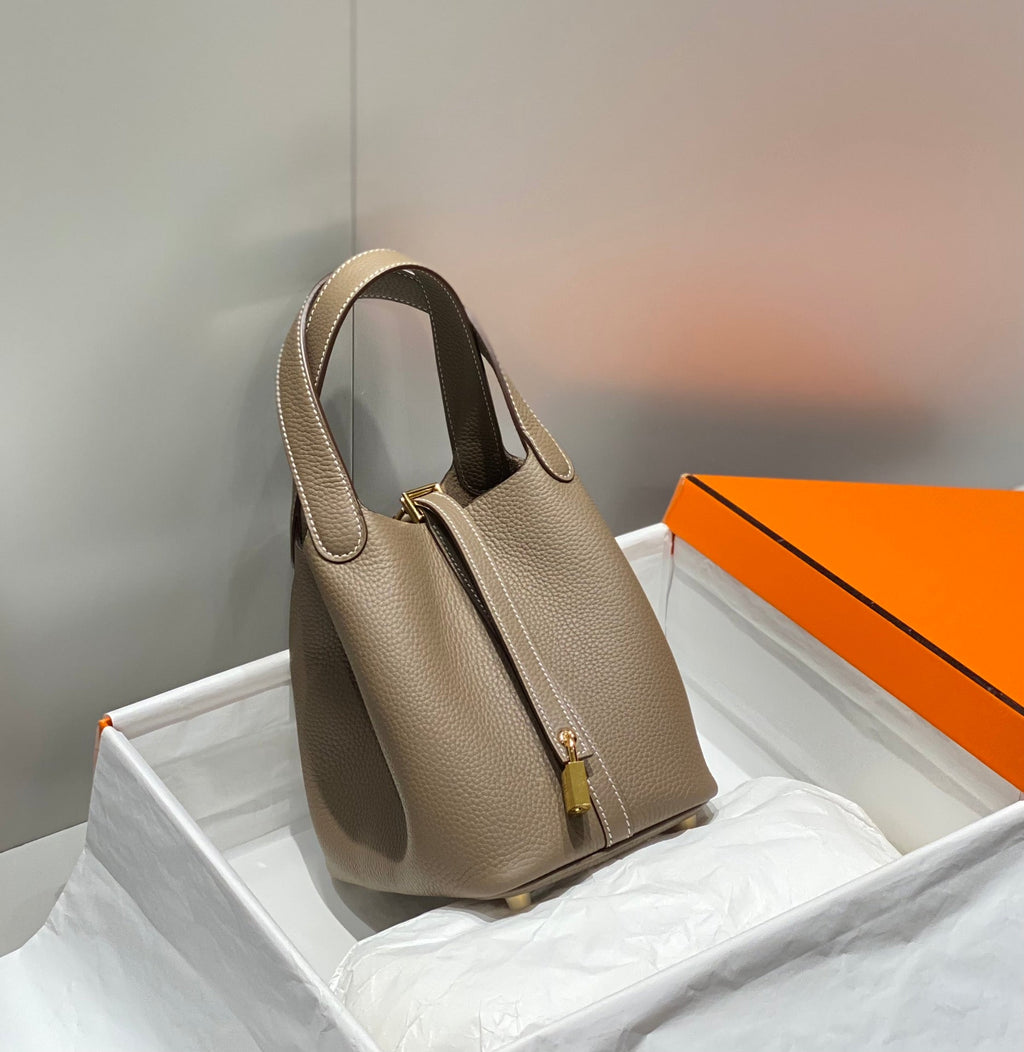 PICOTIN LOCK ETOUPE TOGO CUIR QUINCAILLERIE OR
