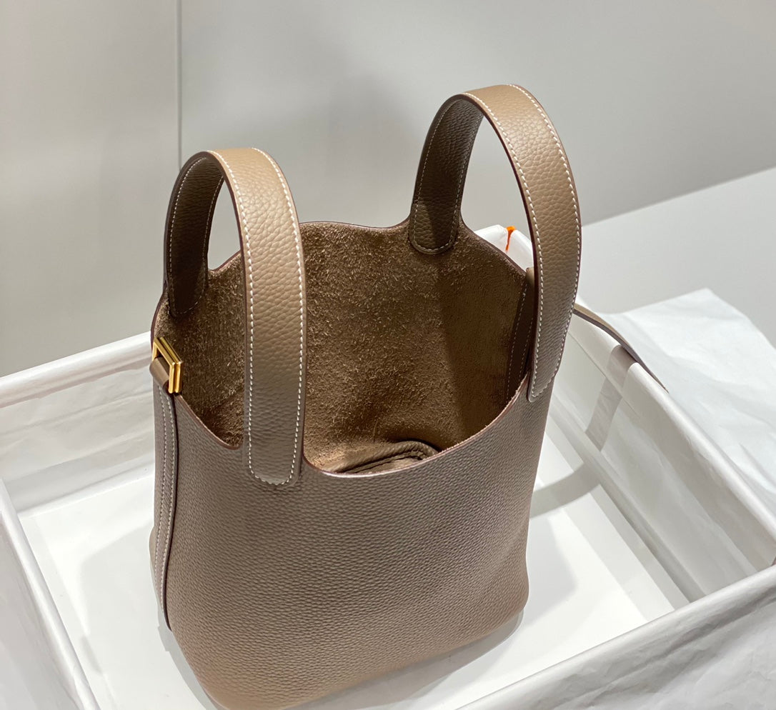 PICOTIN LOCK ETOUPE TOGO CUIR QUINCAILLERIE OR
