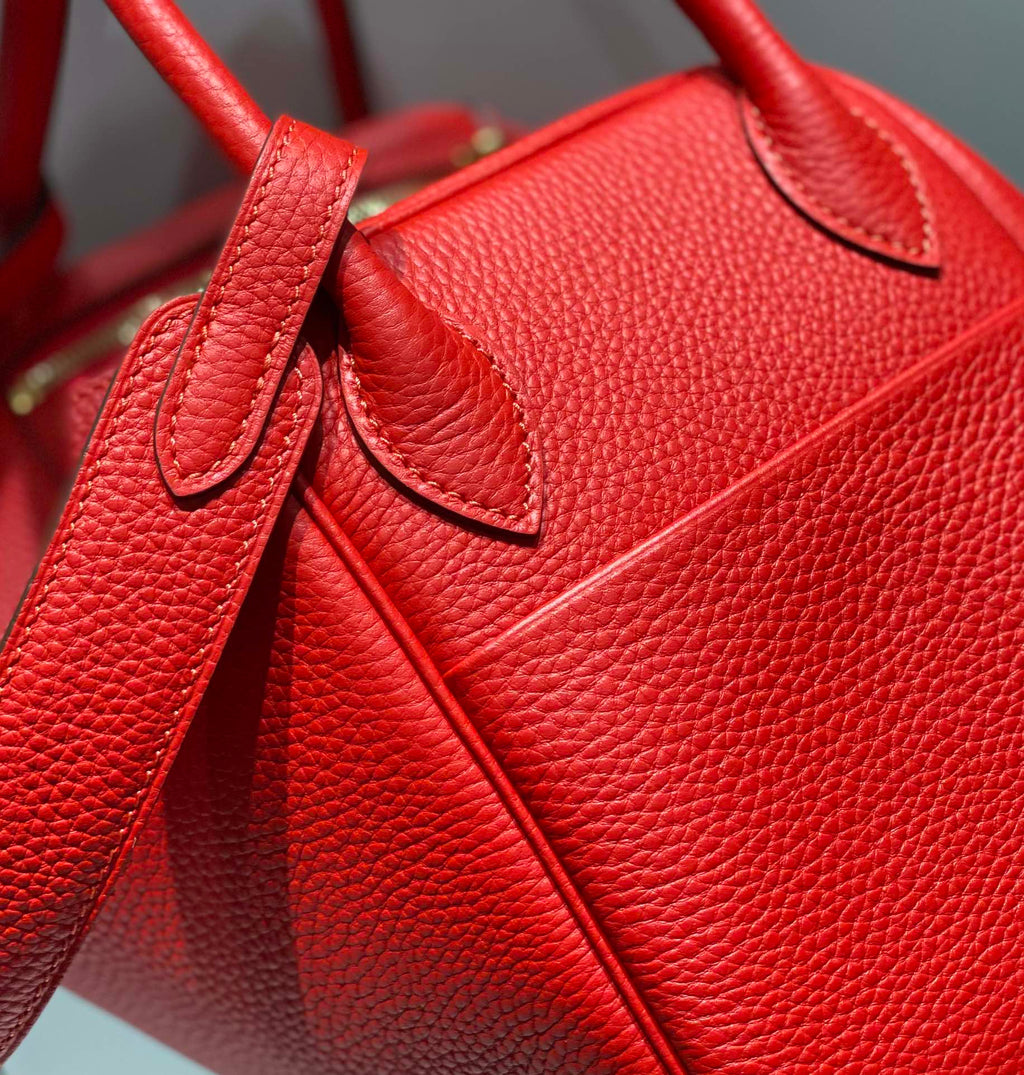 HM LINDY 30 BAG RED TAURILLON CLEMENCE LEATHER