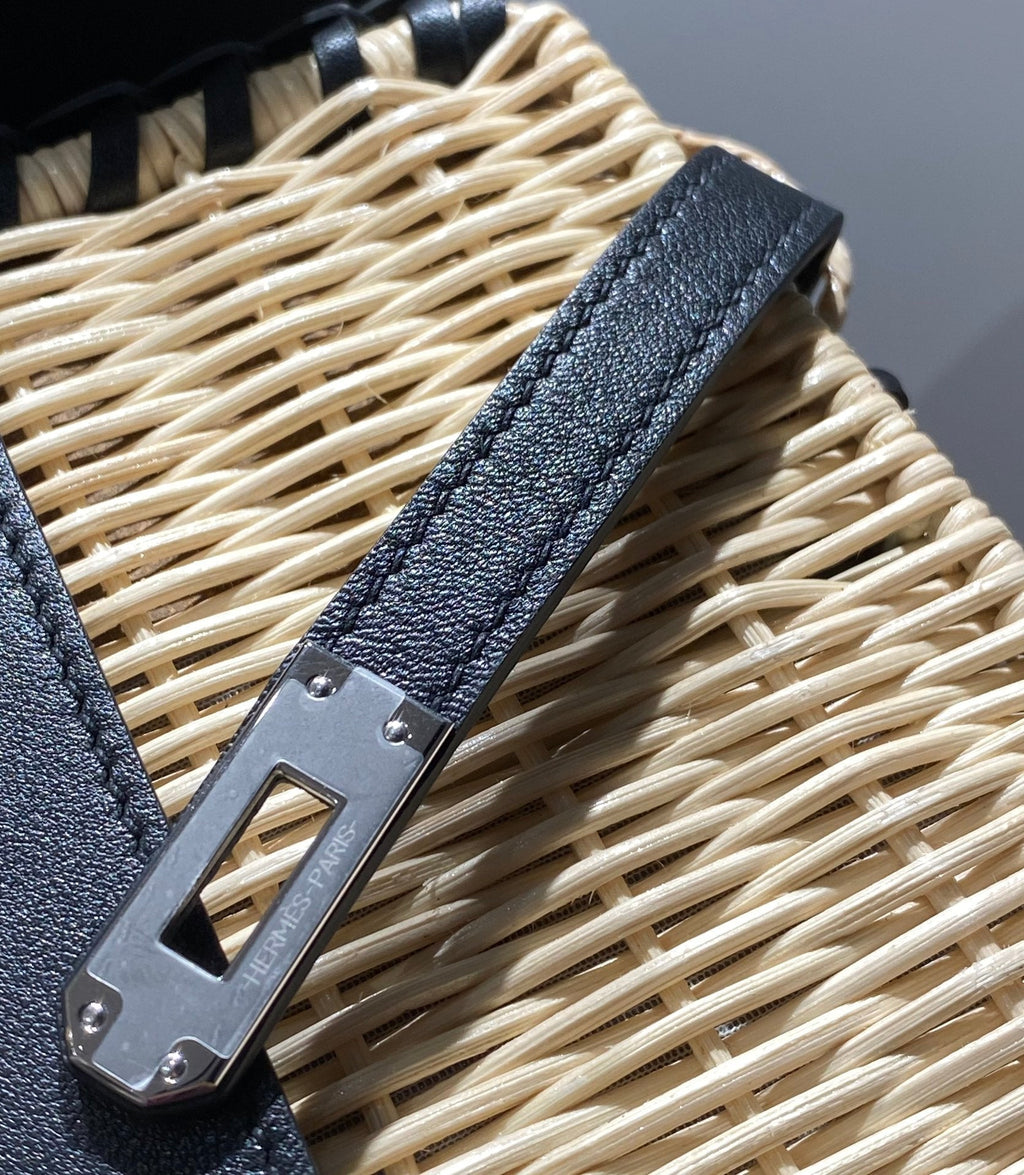 HM KELLY 22 PICNIC BAMBOU NOIR ET ROTIN
