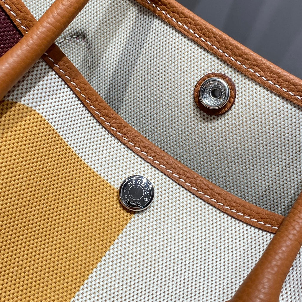 HM GARDEN PARTY 36 MULTICOLOR CANVAS AND NEGONDA CALFSKIN 243400