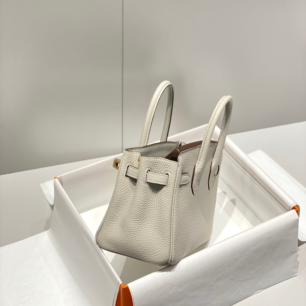 HM バーキン 20cm パールグレー トゴレザー ゴールド金具