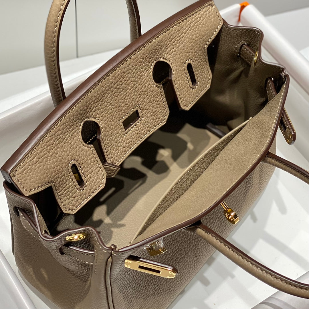 HM BIRKIN 20CM GRIS TOURTERELLE CUIR TOGO QUINCAILLERIE DORÉ