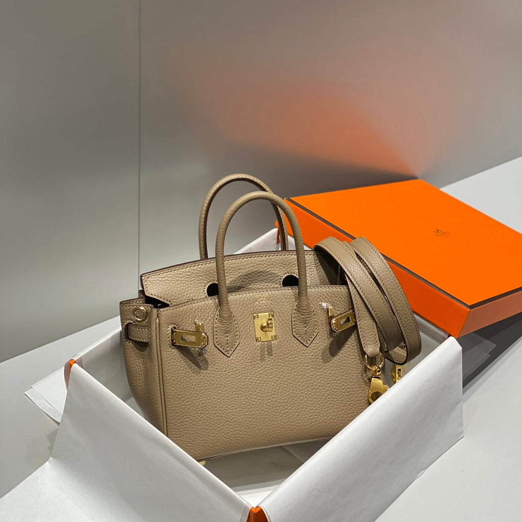 HM BIRKIN 20CM GRIS TOURTERELLE CUIR TOGO QUINCAILLERIE DORÉ