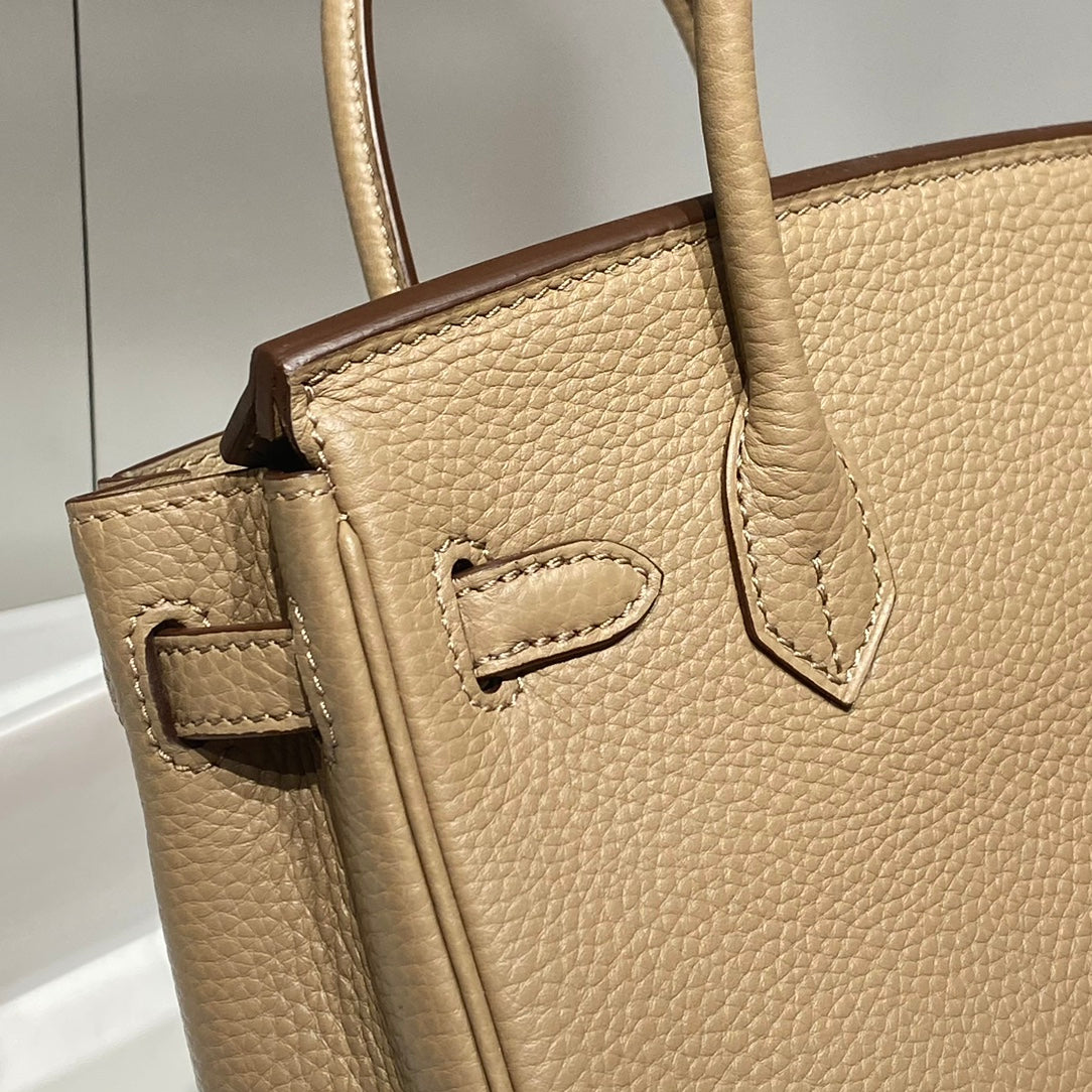 HM BIRKIN 20CM GRIS TOURTERELLE CUIR TOGO QUINCAILLERIE DORÉ