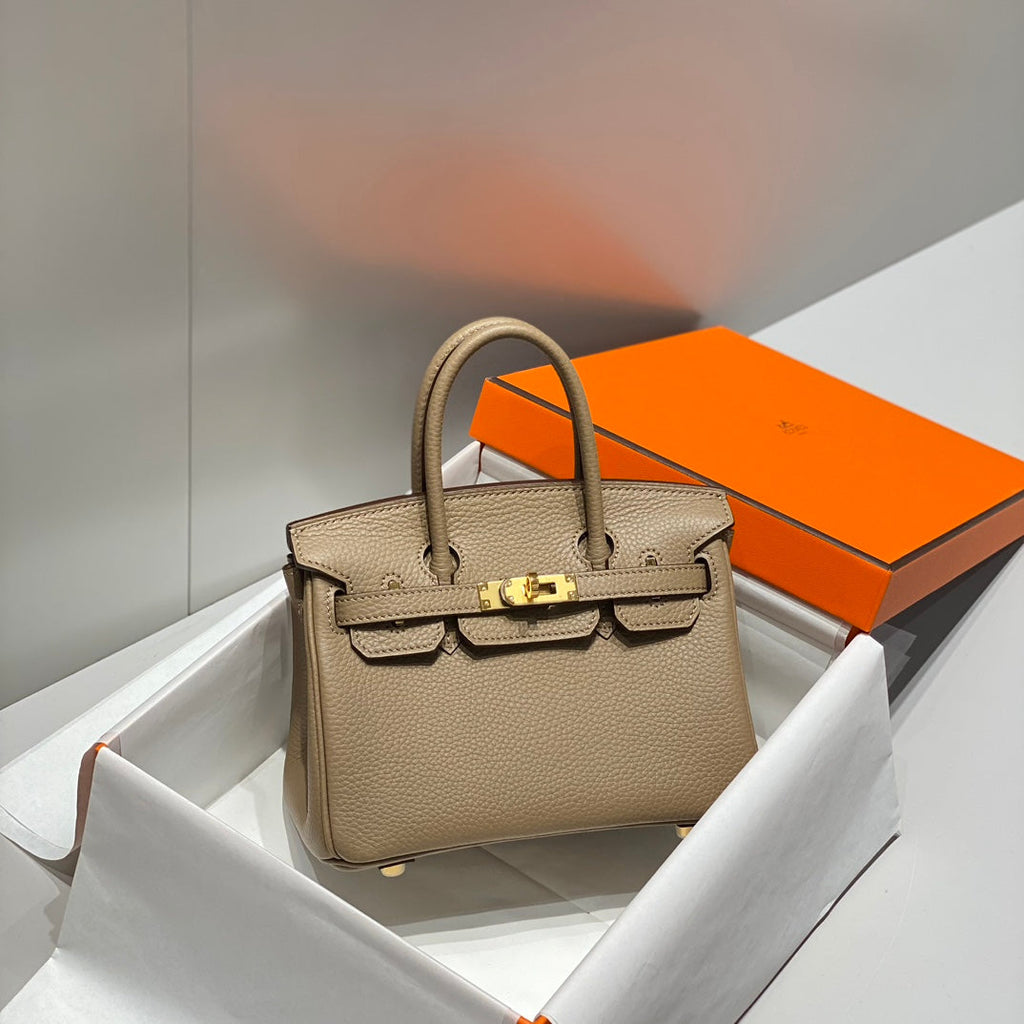 HM BIRKIN 20CM GRIS TOURTERELLE CUIR TOGO QUINCAILLERIE DORÉ