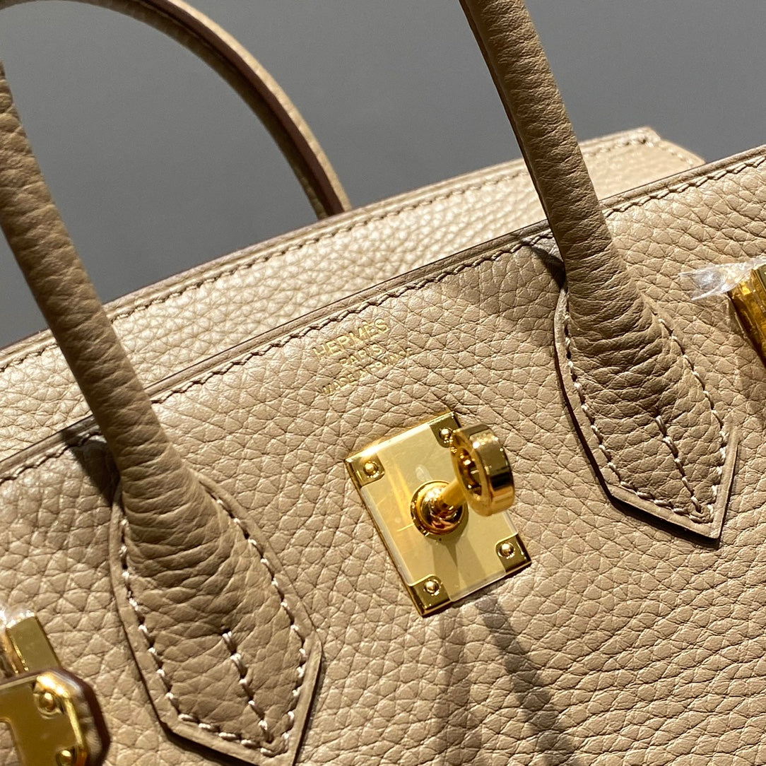 HM BIRKIN 20CM GRIS TOURTERELLE CUIR TOGO QUINCAILLERIE DORÉ