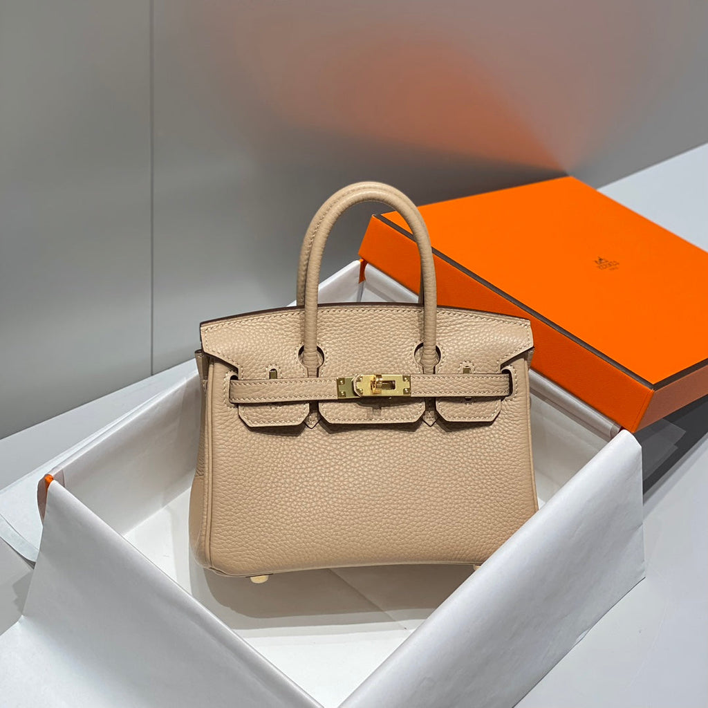 TRENCH HM BIRKIN 20 CM EN CUIR TOGO AVEC QUINCAILLERIE DORÉ