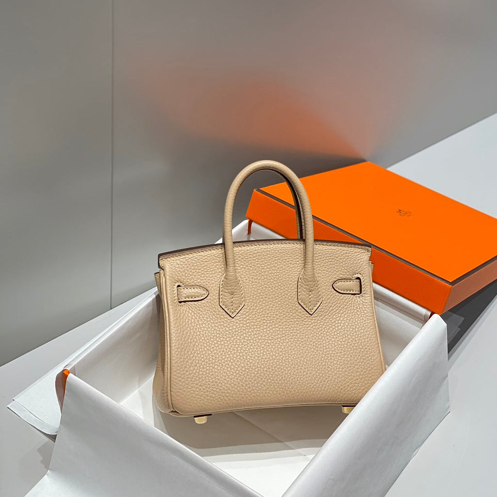 TRENCH HM BIRKIN 20 CM EN CUIR TOGO AVEC QUINCAILLERIE DORÉ