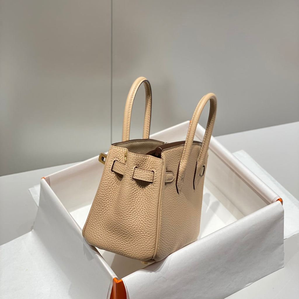 TRENCH HM BIRKIN 20 CM EN CUIR TOGO AVEC QUINCAILLERIE DORÉ