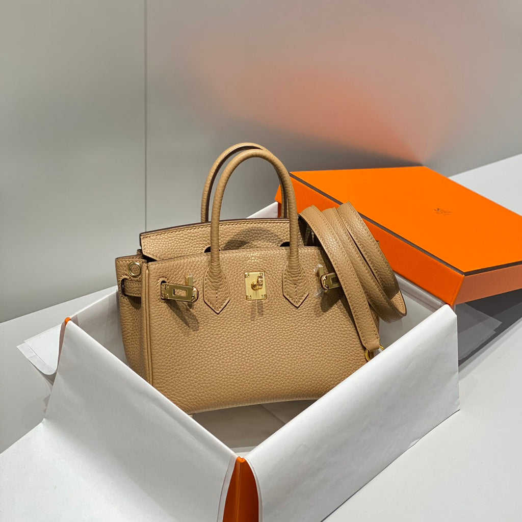 HM BIRKIN 20CM CHAI TOGO CUIR QUINCAILLERIE DORÉ