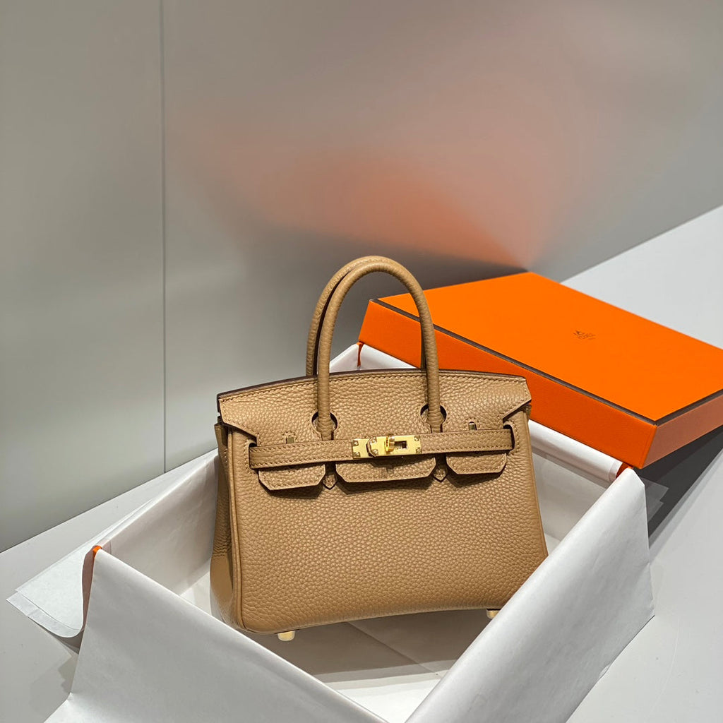HM BIRKIN 20CM CHAI TOGO CUIR QUINCAILLERIE DORÉ