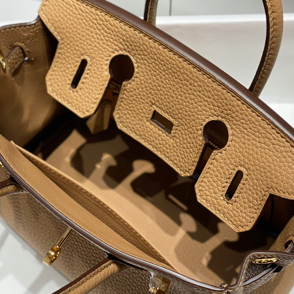 HM BIRKIN 20CM CHAI TOGO CUIR QUINCAILLERIE DORÉ