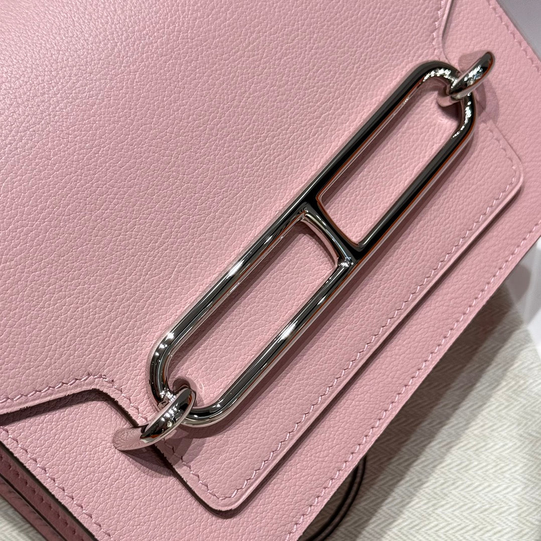 HM SAC ROULIS 18 CUIR DE VEAU ROSE PASTEL EVERCOLOR 237570