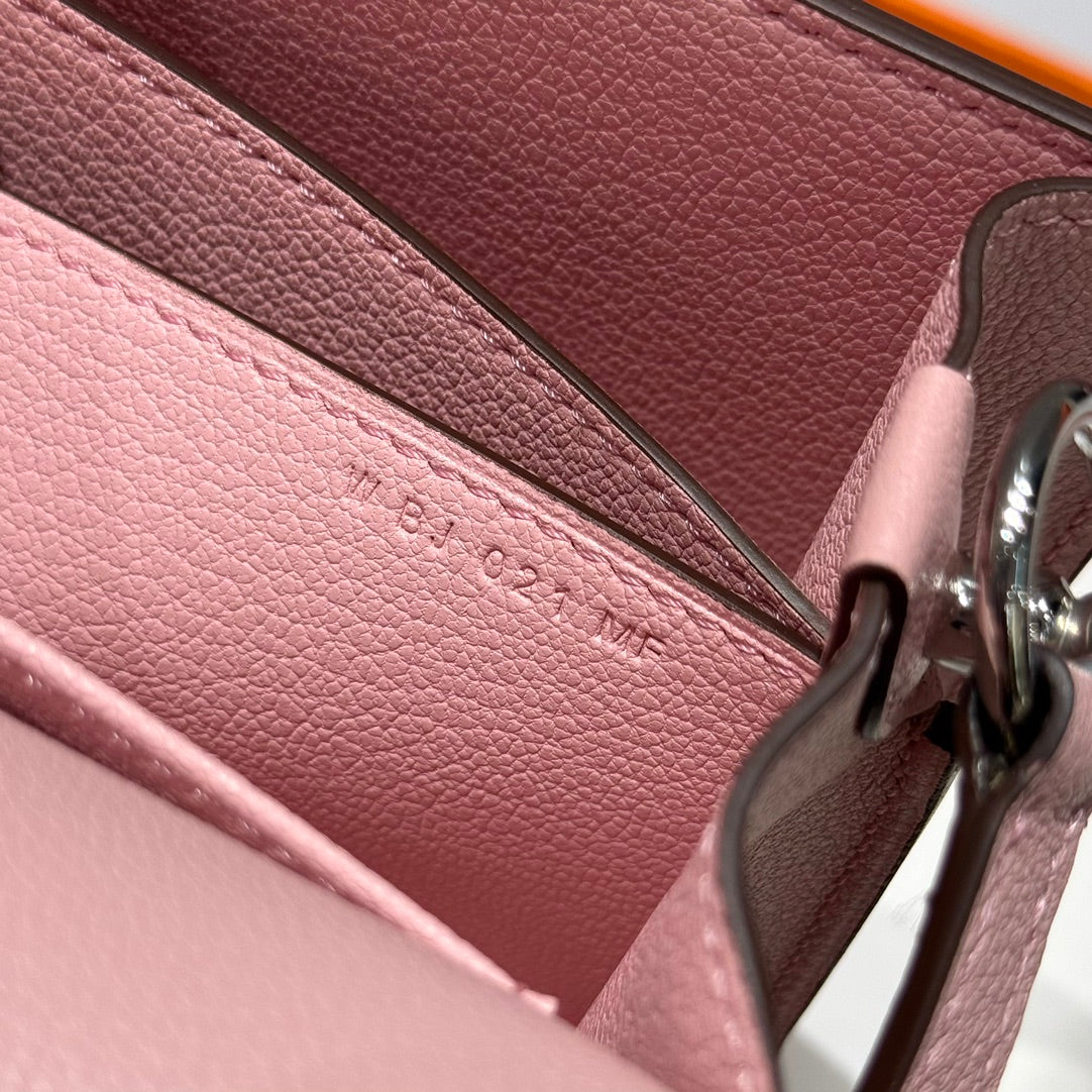 HM SAC ROULIS 18 CUIR DE VEAU ROSE PASTEL EVERCOLOR 237570