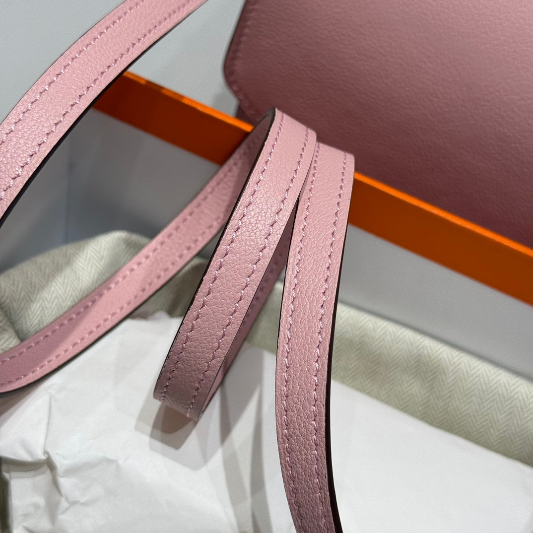 HM SAC ROULIS 18 CUIR DE VEAU ROSE PASTEL EVERCOLOR 237570