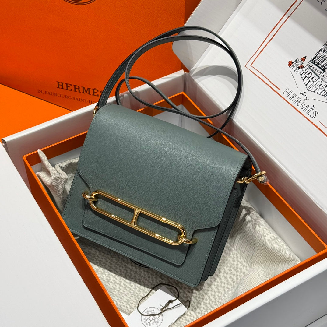HM SAC ROULIS 18 CUIR DE VEAU EVERCOLOR VERT AMANDE 237566