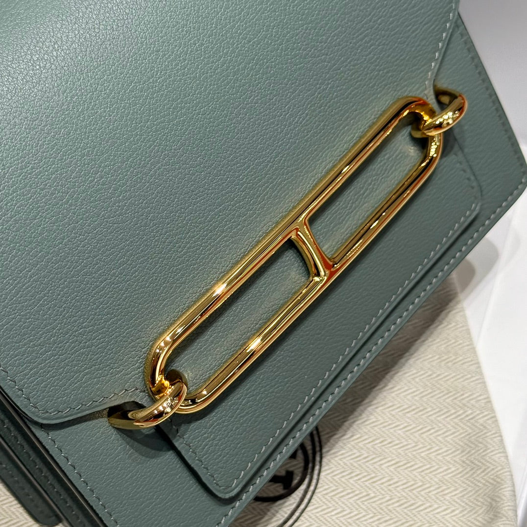 HM SAC ROULIS 18 CUIR DE VEAU EVERCOLOR VERT AMANDE 237566