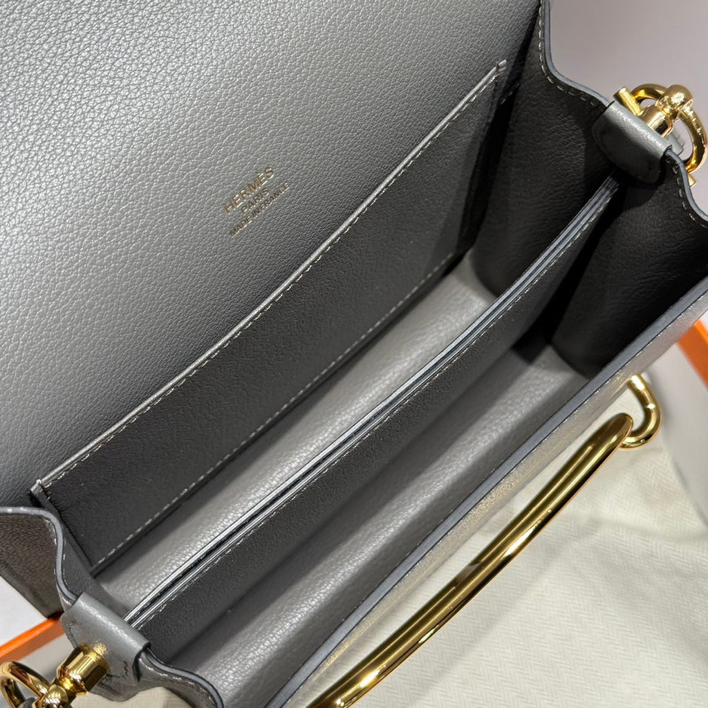 HM SAC ROULIS 18 グレー エバーカラー カーフスキン 237578