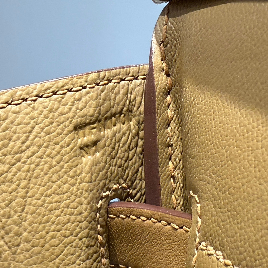 Sac HM Birkin 30 Milkshake en toile blanche mélangée de taille moyenne avec cuir Swift et accessoires argentés 237304