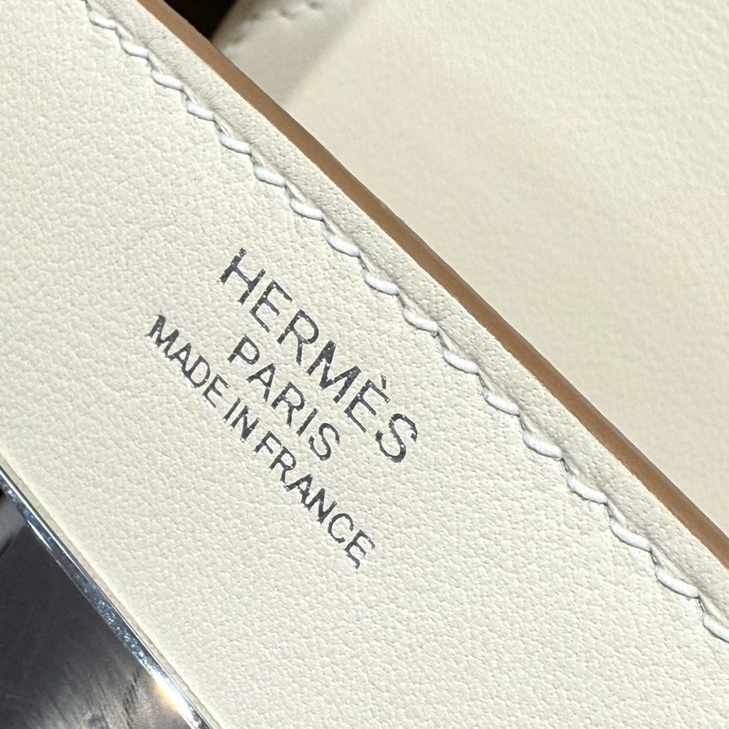 HM BIRKIN 30 MILKSHAKE TOILE BLANCHE AVEC CUIR SWIFT QUINCAILLERIE ARGENTÉE 237310