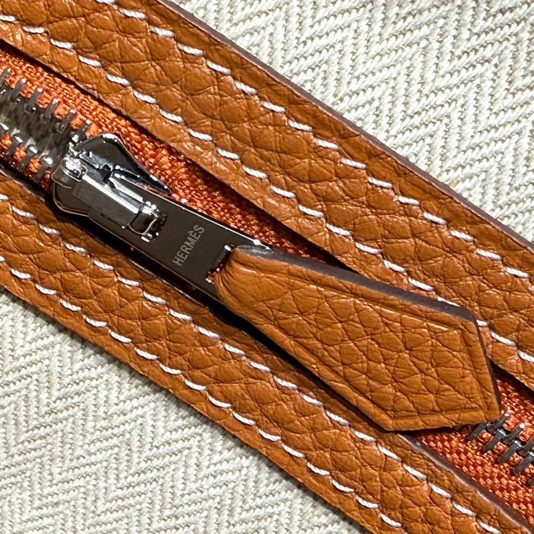 SAC HM GARDEN PARTY 30 EN CUIR DE VEAU RUSSET NEGONDA ​​237632