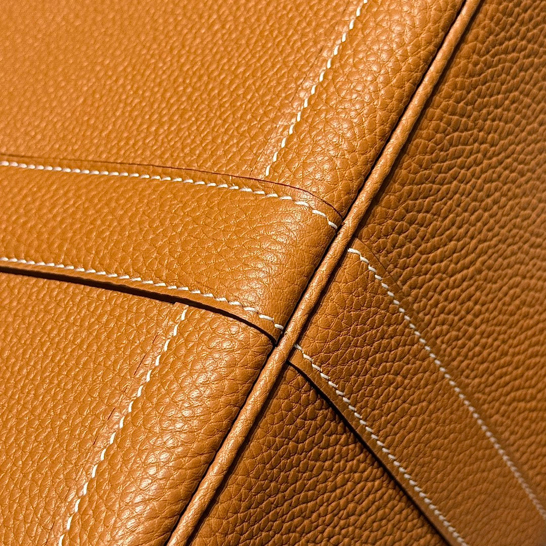 SAC HM GARDEN PARTY 30 EN CUIR DE VEAU RUSSET NEGONDA ​​237632