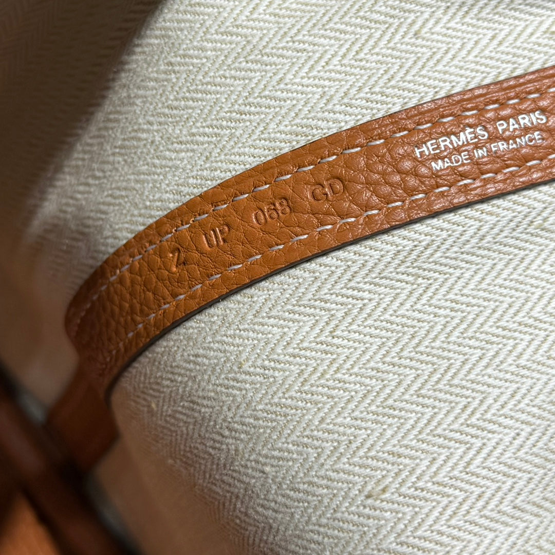 SAC HM GARDEN PARTY 30 EN CUIR DE VEAU RUSSET NEGONDA ​​237632