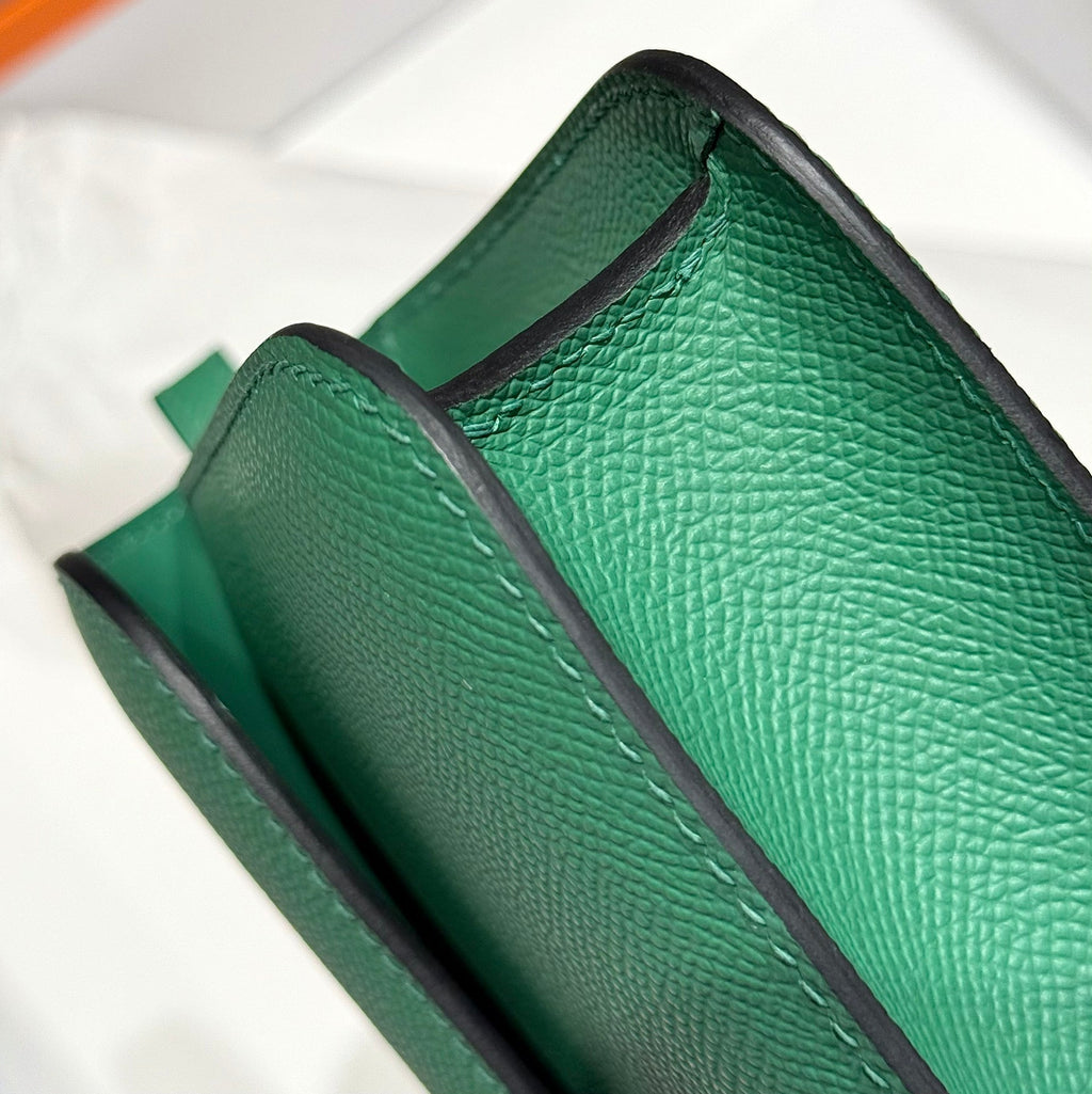 HM CONSTANCE ELAN 24 VERT EPSOM QUINCAILLERIE ARGENTÉE 237333