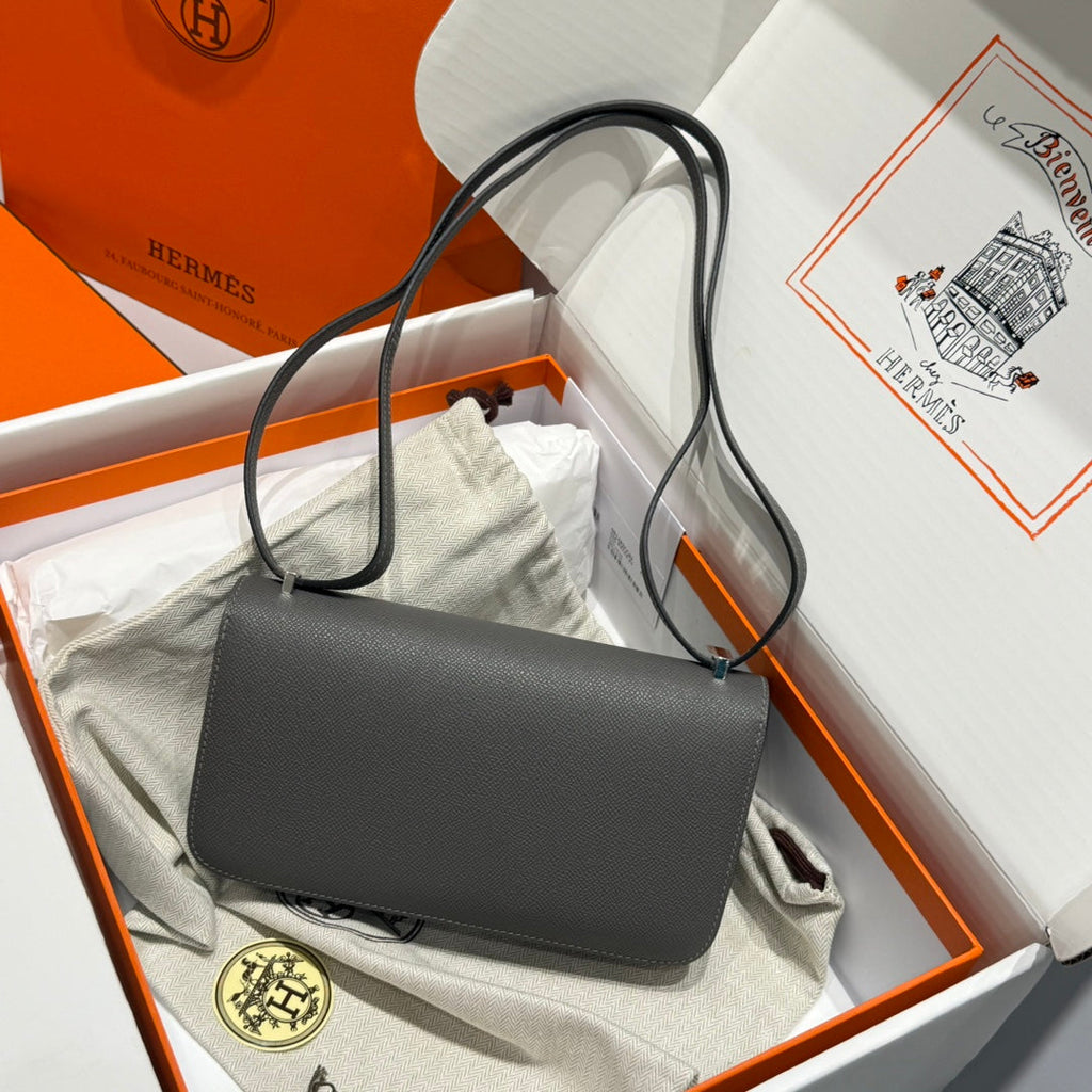 HM CONSTANCE ELAN 24 GRIS EPSOM QUINCAILLERIE ARGENTÉE 237334