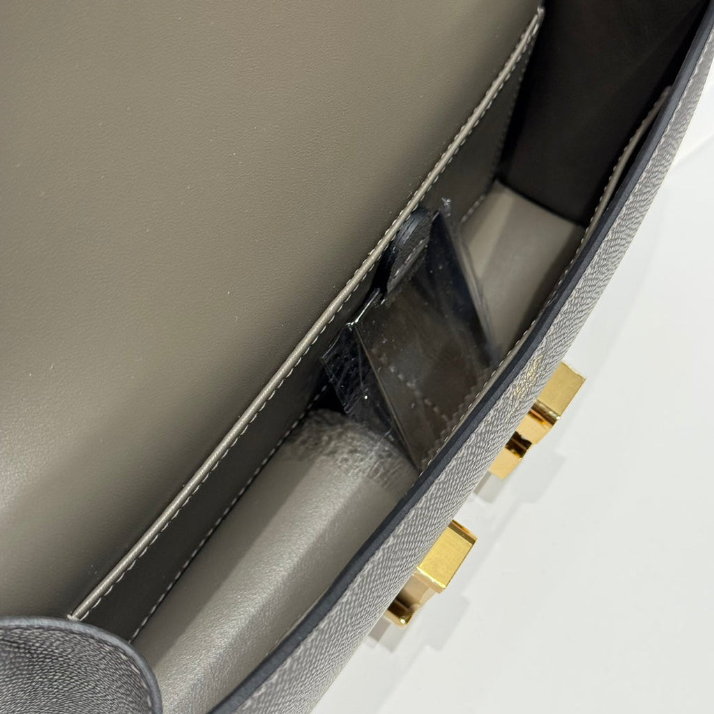 HM CONSTANCE ELAN 24 GREY EPSOM GOLD HARDWARE 237335
