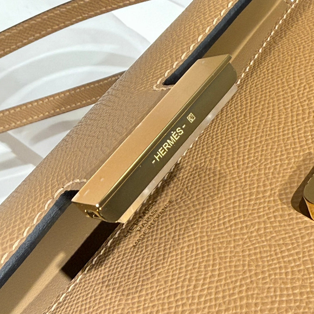 HM コンスタンス エラン 24cm バッグ ブラウン エプソムレザー ゴールド金具