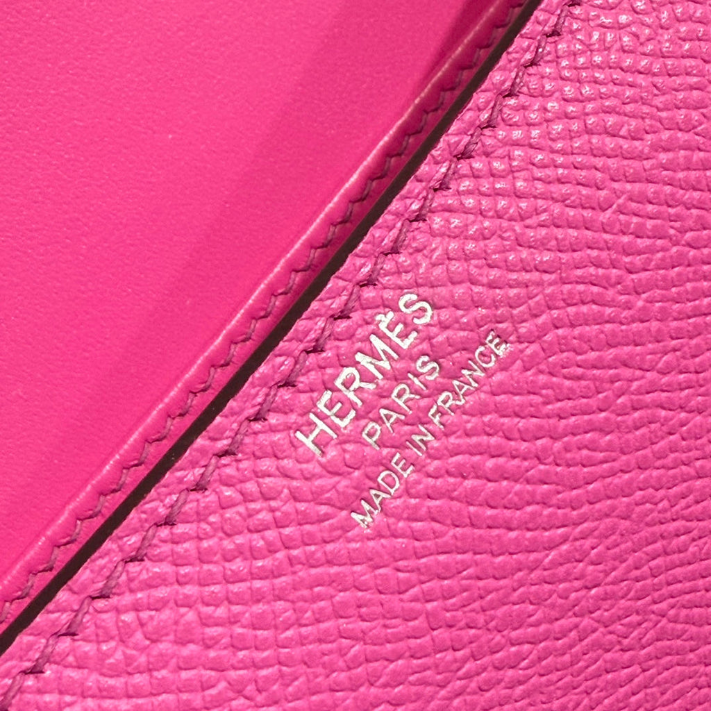HM CONSTANCE ELAN 24 FANDANGO PINK EPSOM SILVER HARDWARE 237343