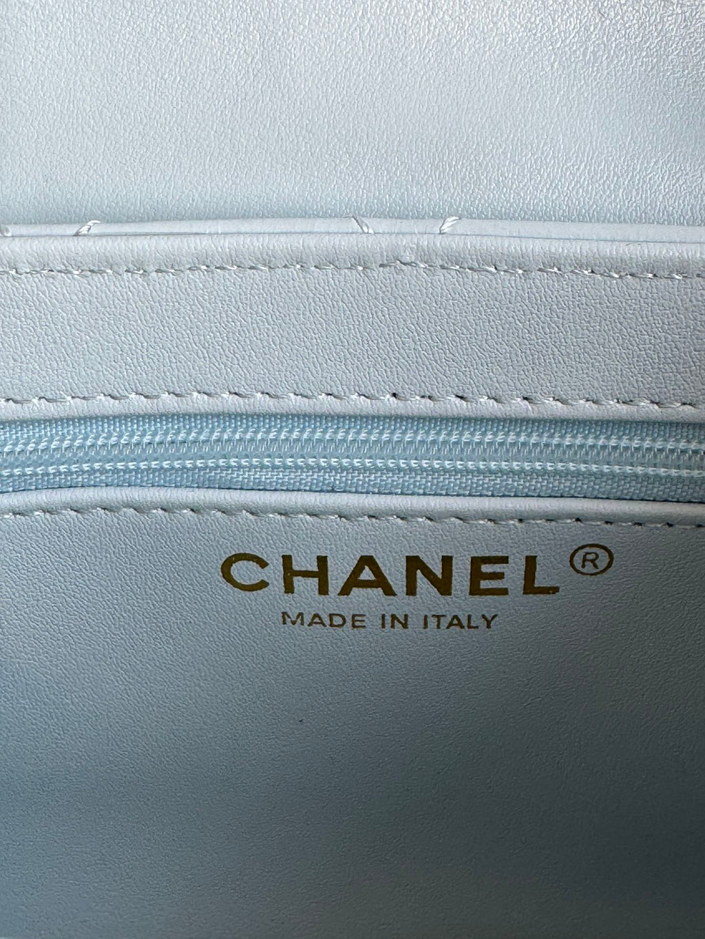 CC 24A NANO 19CM KELLY SHOPPER BAG CLOUD BLUE LAMBSKIN