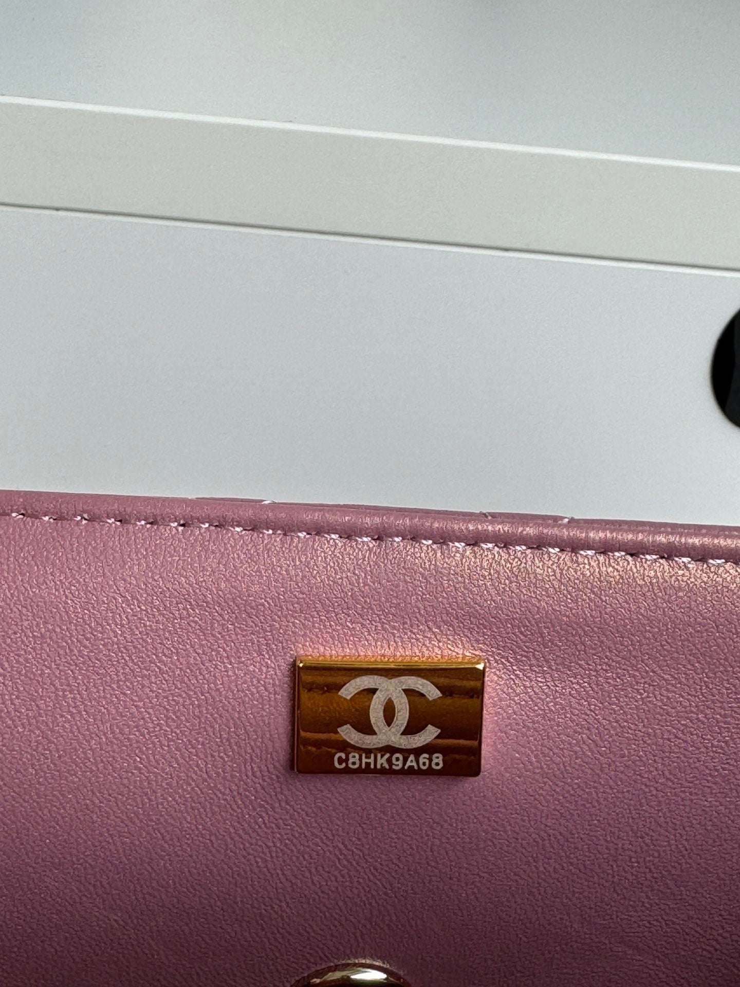 24C MINI SAC À RABAT 20 CM AVEC POIGNÉE SUPÉRIEURE EN CUIR DE VEAU ROSE VIOLET