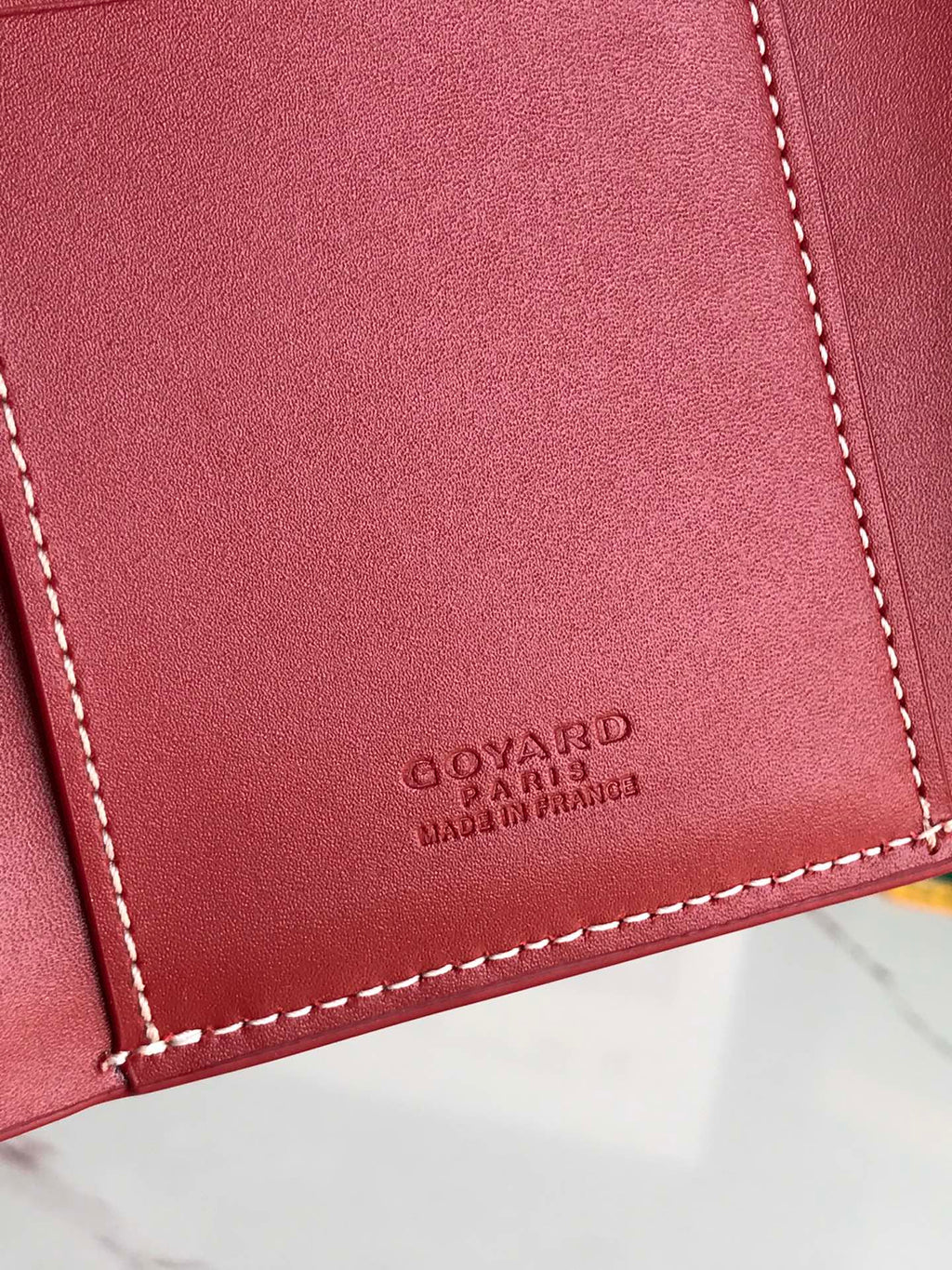 PORTEFEUILLE SAINT-GABRIEL 12 EN CUIR DE VEAU ROUGE CLASSIQUE ET TOILE GOYARDINE