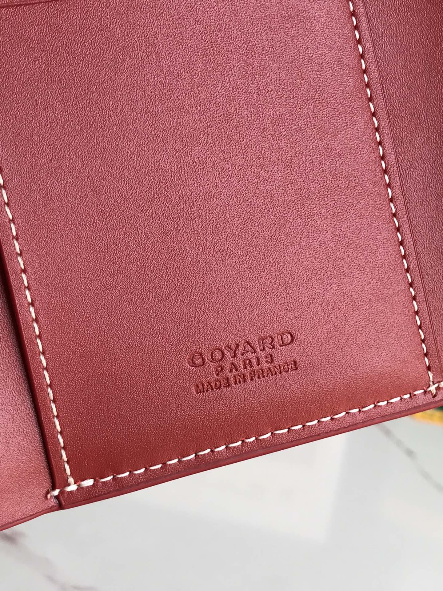 PORTEFEUILLE SAINT-GABRIEL 12 EN CUIR DE VEAU ROUGE CLASSIQUE ET TOILE GOYARDINE