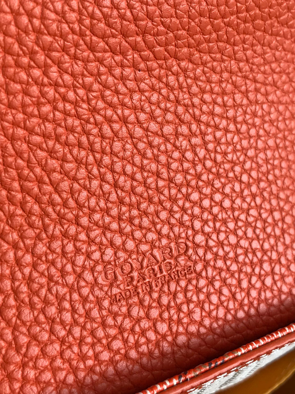 GRAND BLEU 16 EN TOILE GOYARDINE ORANGE ET AGNEAU