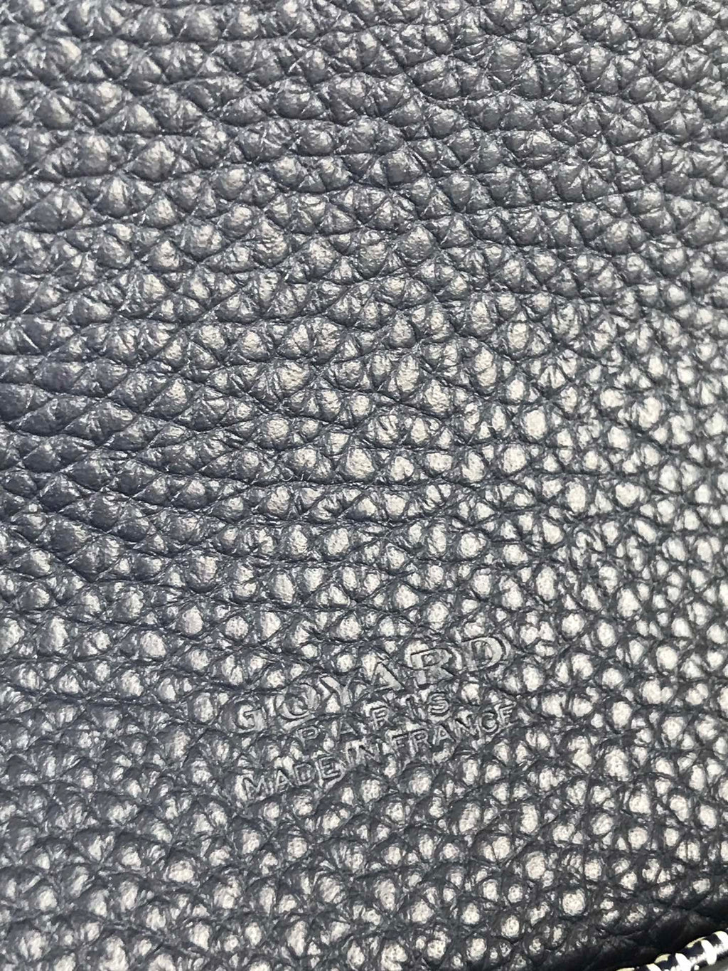 GRAND BLEU 16 EN TOILE GOYARDINE ET AGNEAU BLEU MARINE