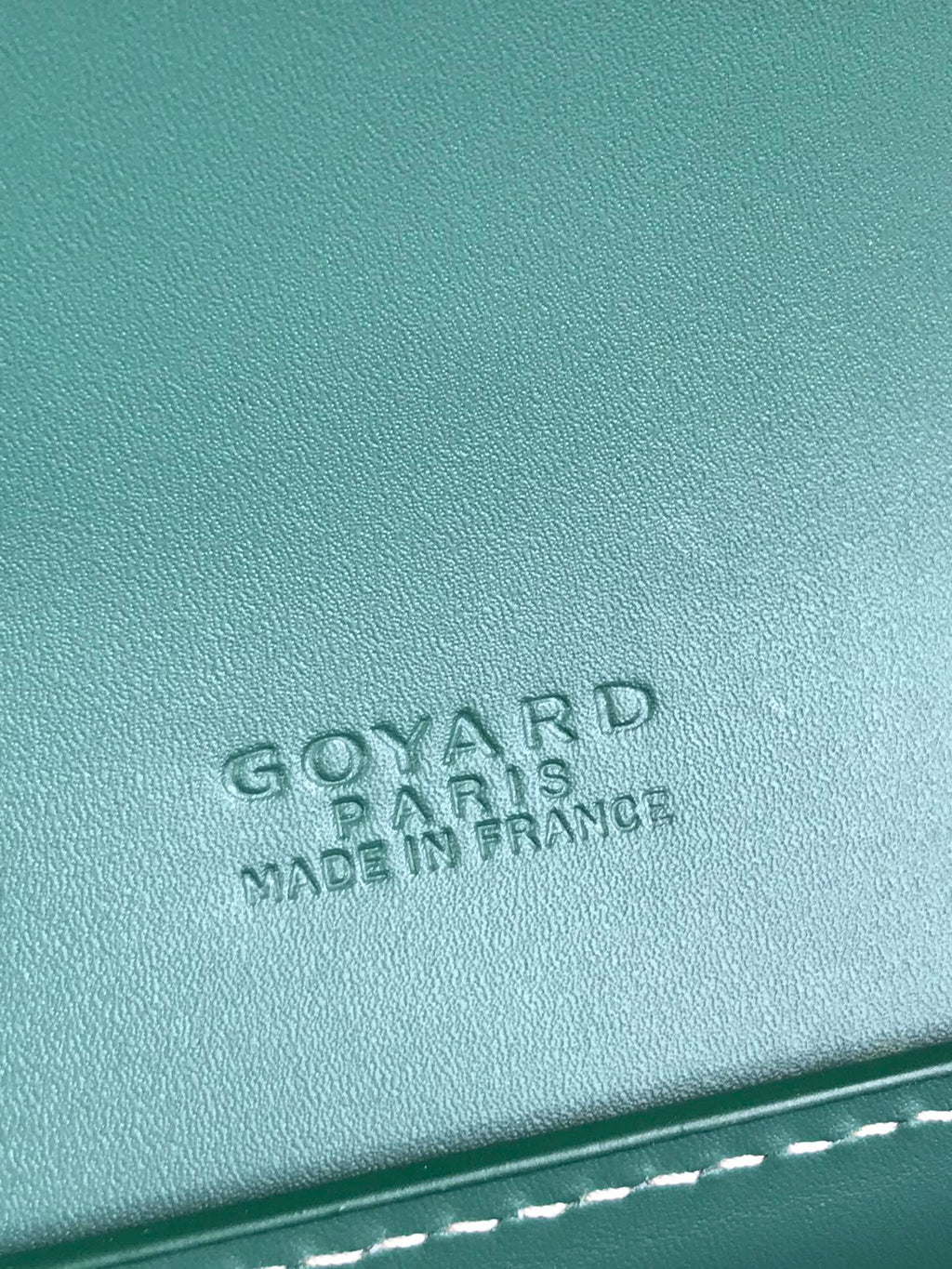 SAC DUCHESSE MARIE-CAROLINE 25 EN TOILE GOYARDINE VERTE ET CUIR DE VEAU LISSE
