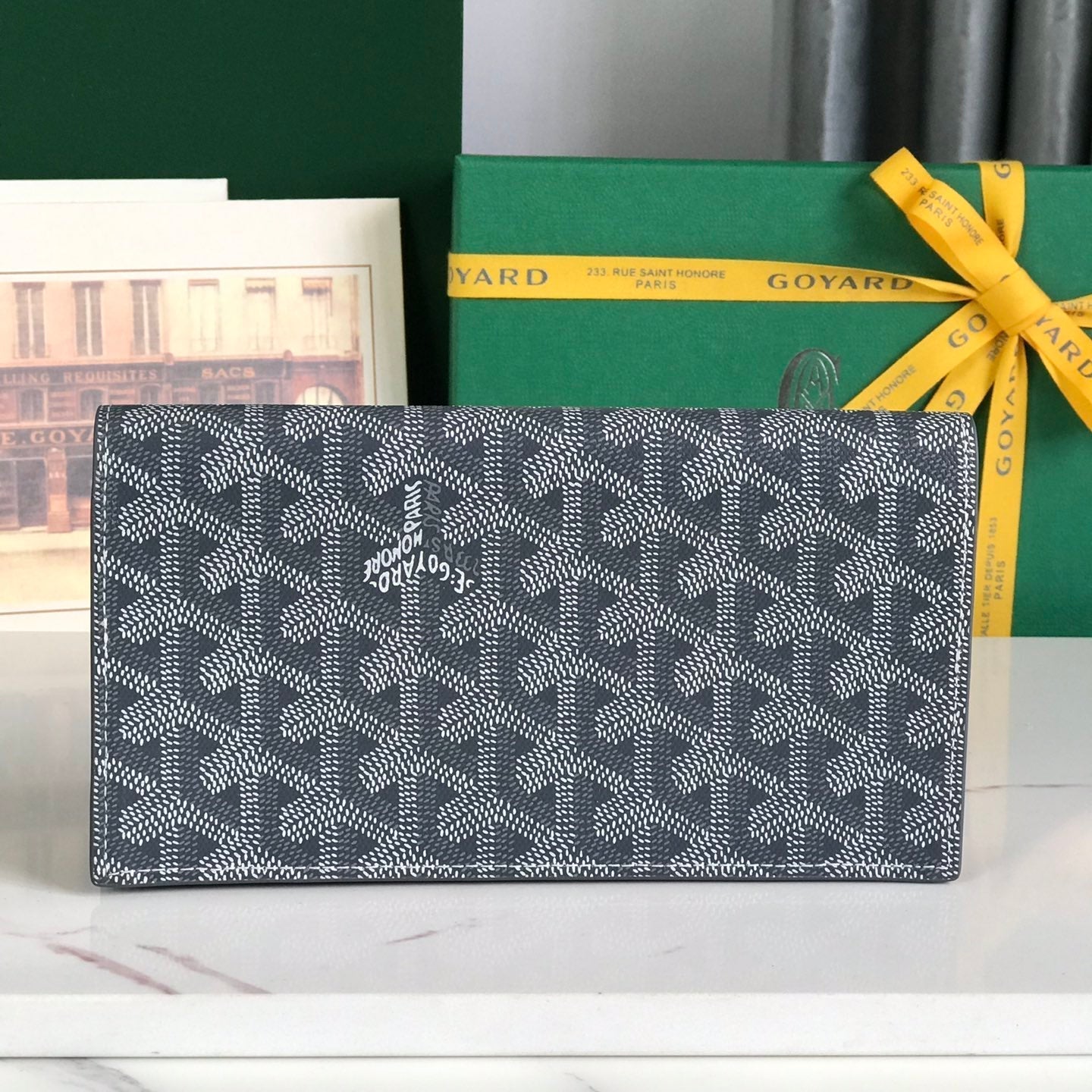 PORTEFEUILLE RICHELIEU 19 EN TOILE GOYARDINE GRIS