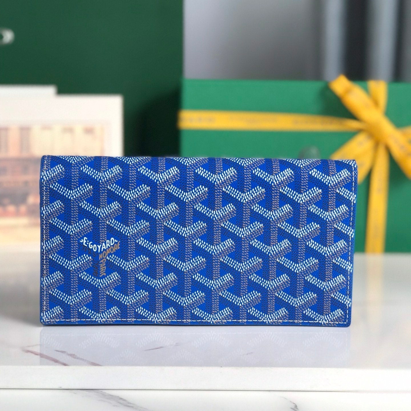 PORTEFEUILLE RICHELIEU 19 EN TOILE GOYARDINE BLEU SAPHIR