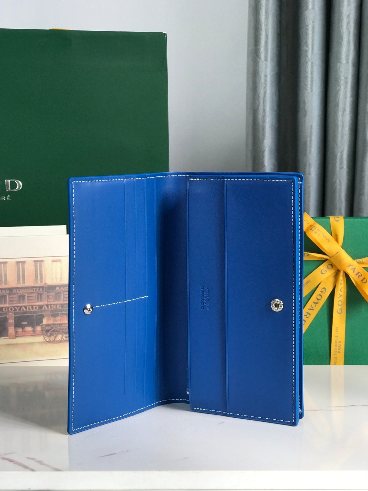PORTEFEUILLE RICHELIEU 19 EN TOILE GOYARDINE BLEU SAPHIR