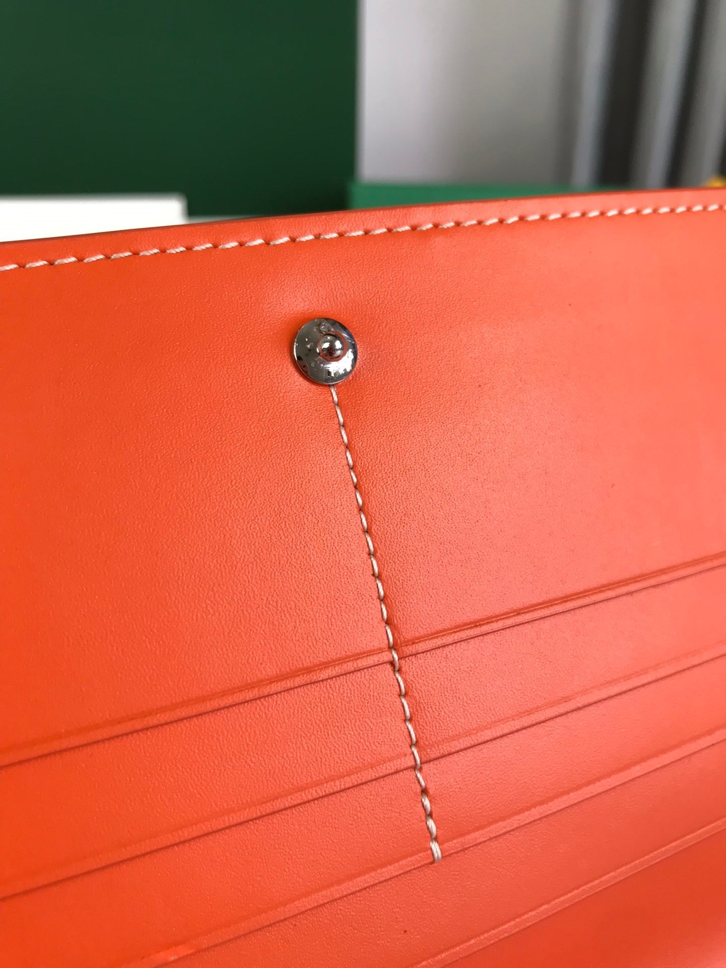 PORTEFEUILLE RICHELIEU 19 EN TOILE GOYARDINE ORANGE