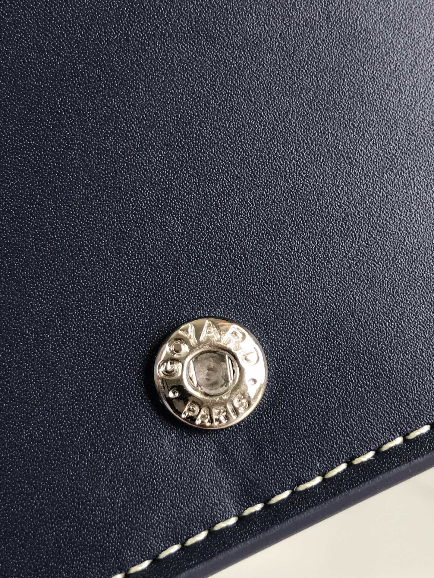 PORTEFEUILLE RICHELIEU 19 EN TOILE GOYARDINE BLEU MARINE
