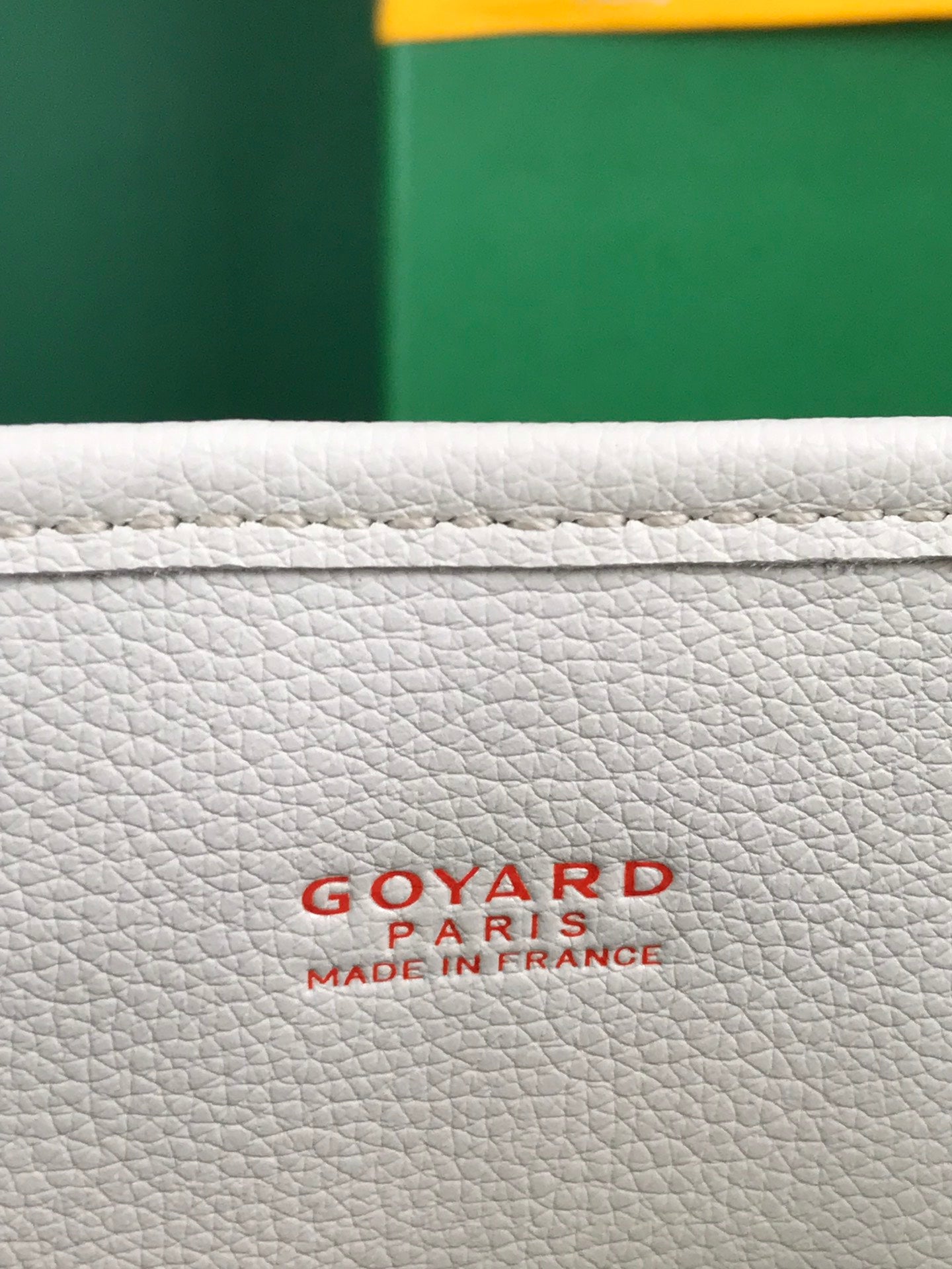 SAC ANJOU MINI 20 EN CUIR DE VEAU BLANC ET TOILE GOYARDINE