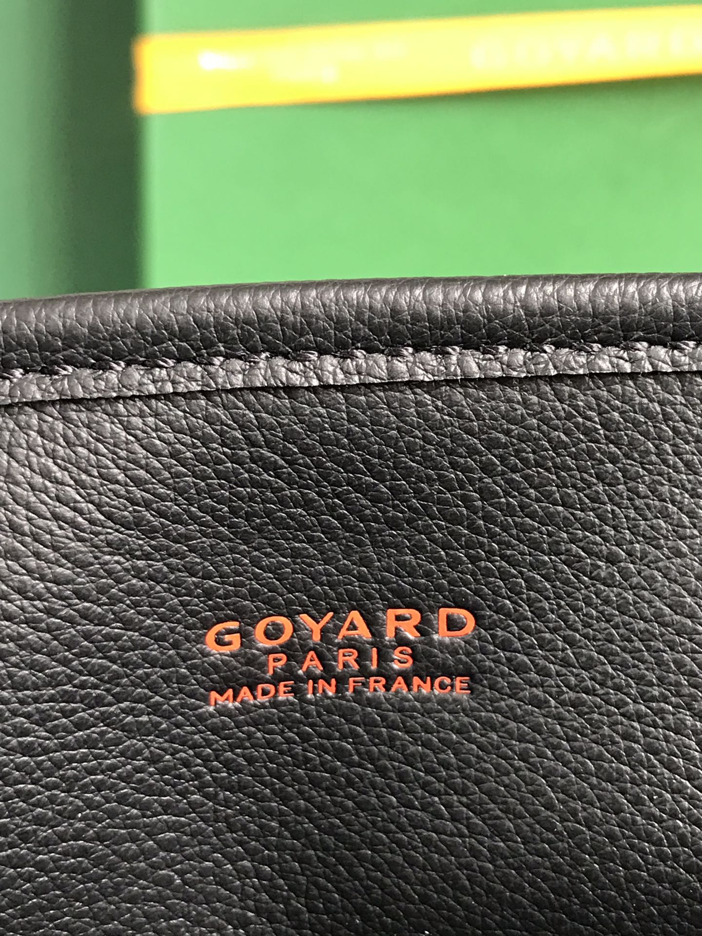 SAC ANJOU MINI 20 EN CUIR DE VEAU NOIR ET TOILE GOYARDINE